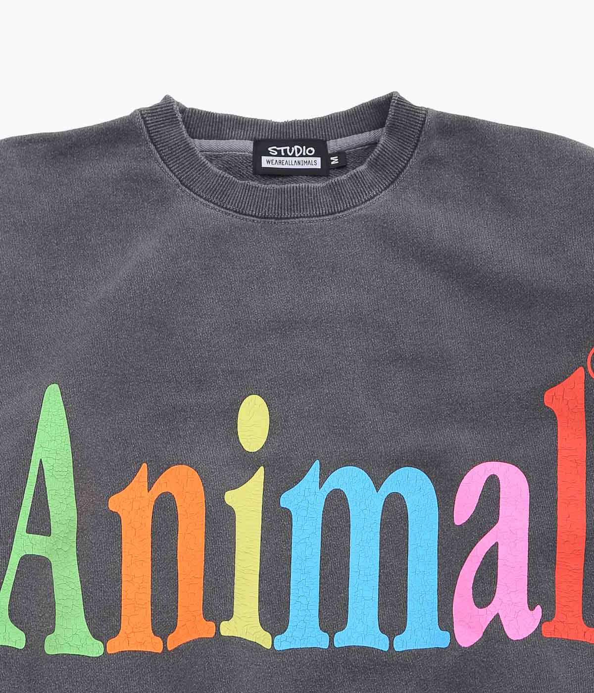 STUDIO WEAREALLANIMALS ''“ANIMALS LETTER“ SWEATSHIRT'' (BLACK)