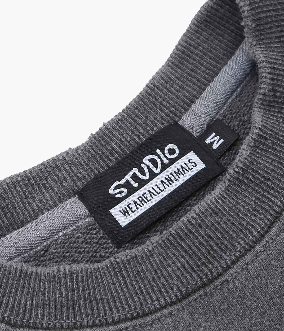 STUDIO WEAREALLANIMALS ''“ANIMALS LETTER“ SWEATSHIRT'' (BLACK)