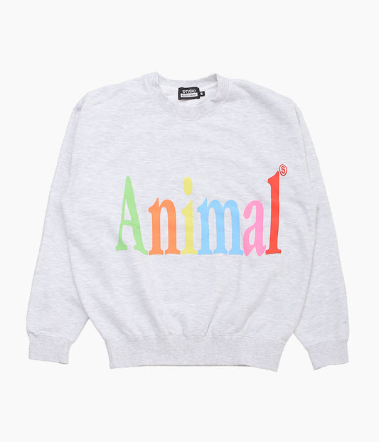 STUDIO WEAREALLANIMALS ''“ANIMALS LETTER“ SWEATSHIRT'' (GREY)