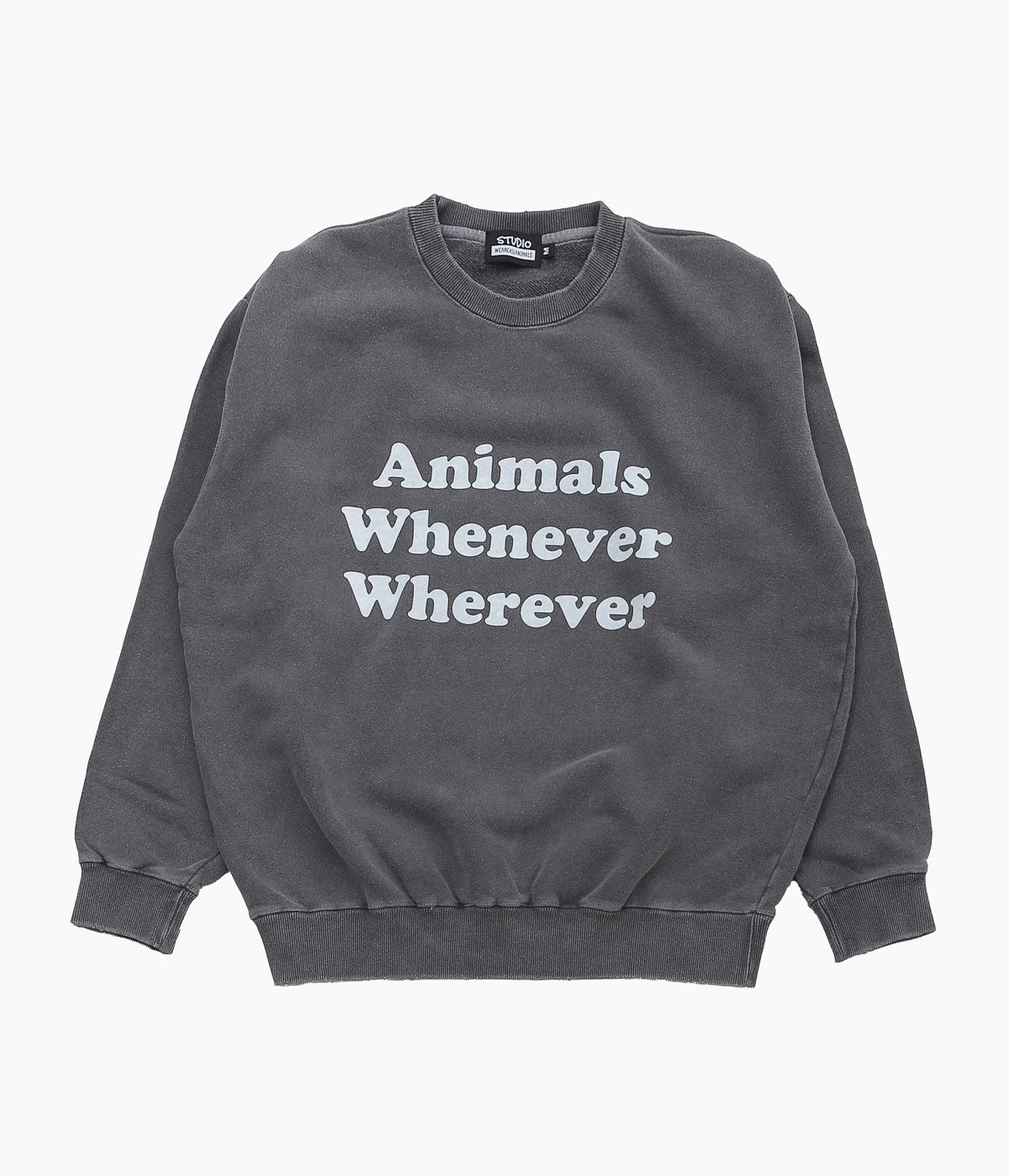 STUDIO WEAREALLANIMALS ''“WHENEVER WHEREVER” SWEATSHIRT'' (BLACK)