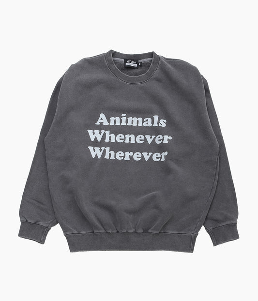 STUDIO WEAREALLANIMALS ''“WHENEVER WHEREVER” SWEATSHIRT'' (BLACK)