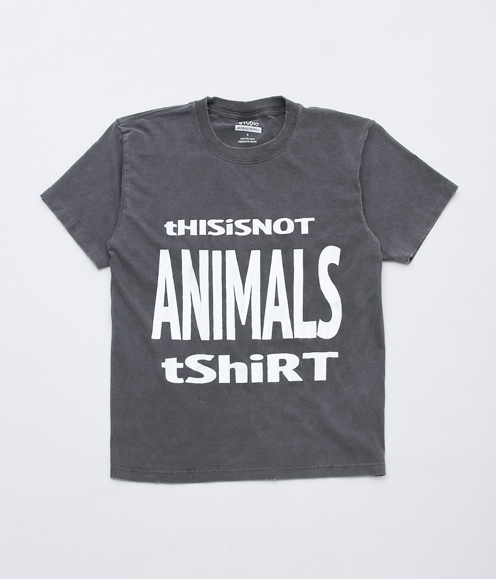 STUDIO WEAREALLANIMALS ''"THIS IS NOT" S/S T-SHIRT'' (BLACK)