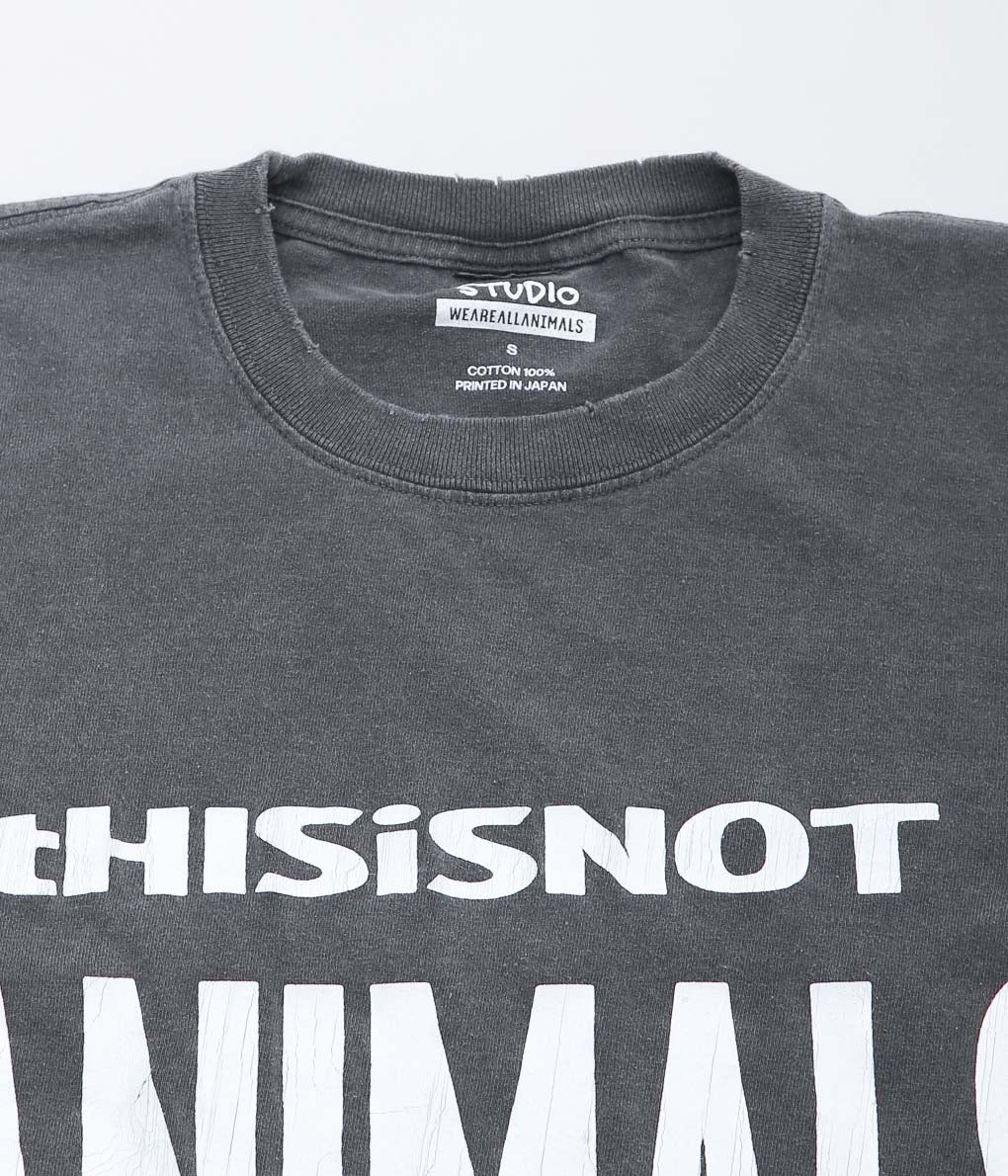 STUDIO WEAREALLANIMALS ''"THIS IS NOT" S/S T-SHIRT'' (BLACK)