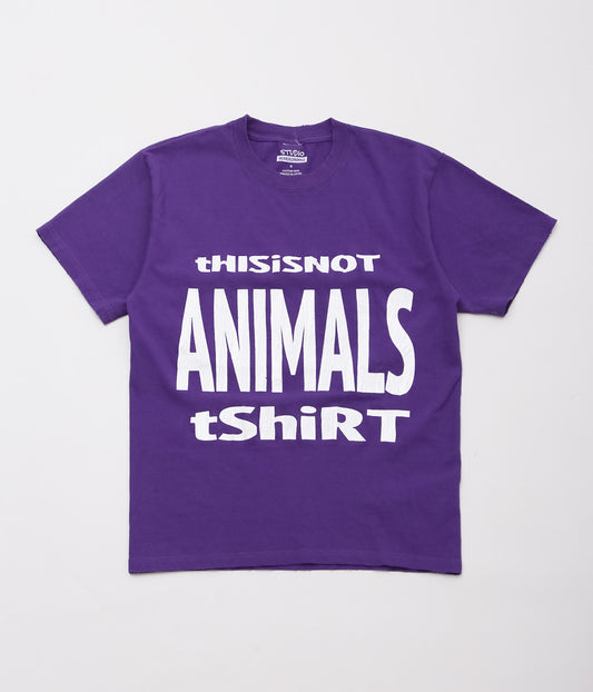 STUDIO WEAREALLANIMALS ''"THIS IS NOT" S/S T-SHIRT'' (PURPLE)