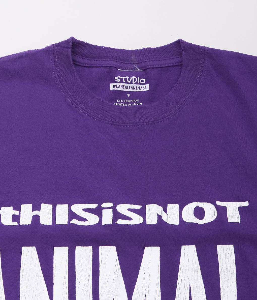 STUDIO WEAREALLANIMALS ''"THIS IS NOT" S/S T-SHIRT'' (PURPLE)