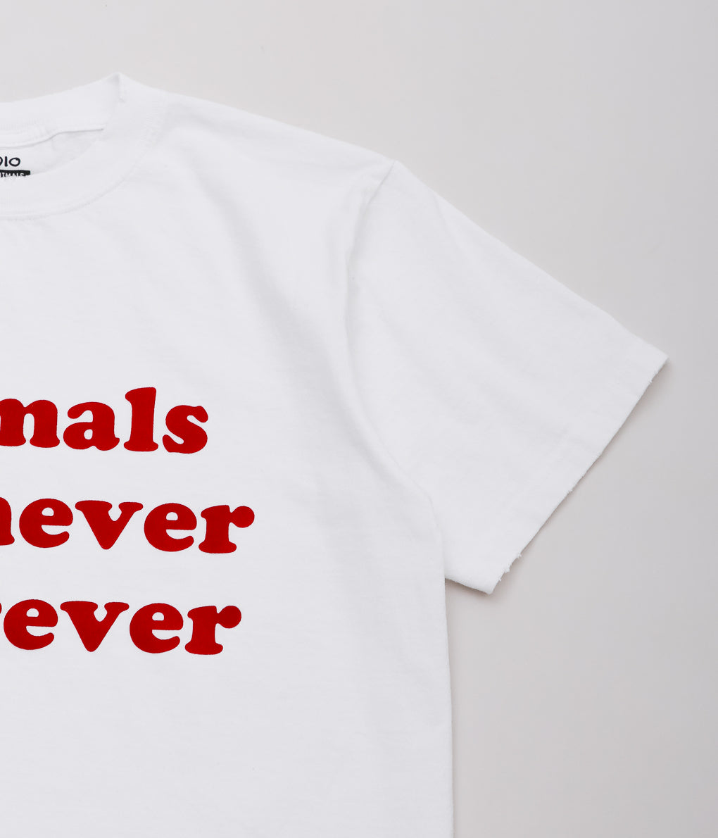 STUDIO WEAREALLANIMALS ''"WHENEVER WHEREVER" S/S T-SHIRT '' (WHITE)