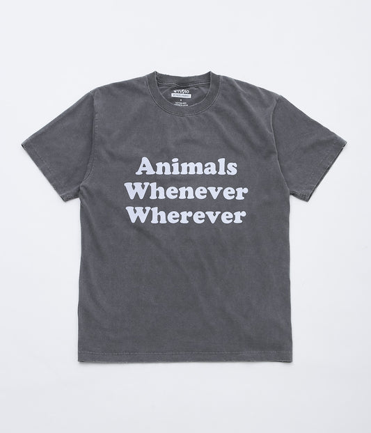 STUDIO WEAREALLANIMALS ''"WHENEVER WHEREVER" S/S T-SHIRT '' (BLACK)