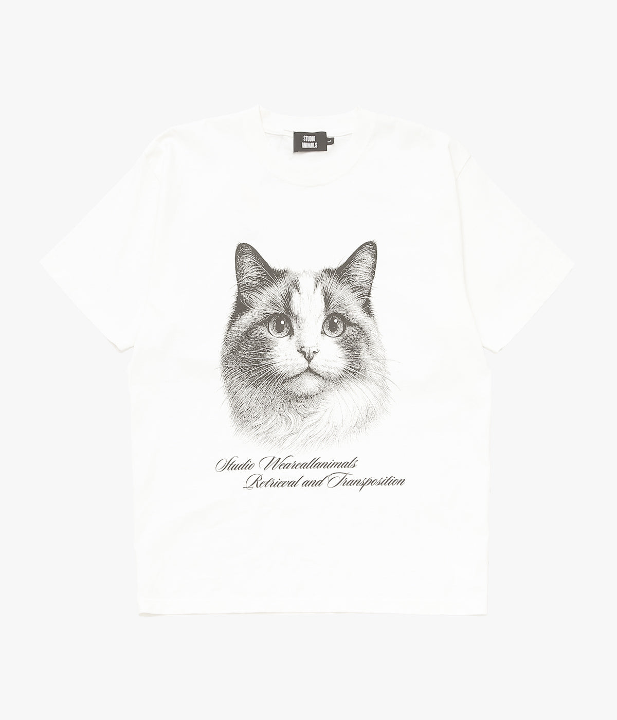 STUDIO ANIMALS ''“CAT” T-SHIRT'' (NATURAL)