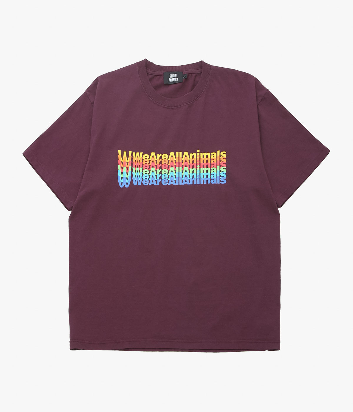 STUDIO ANIMALS ''“INVERTED ARCH” T-SHIRT'' (BURGUNDY)