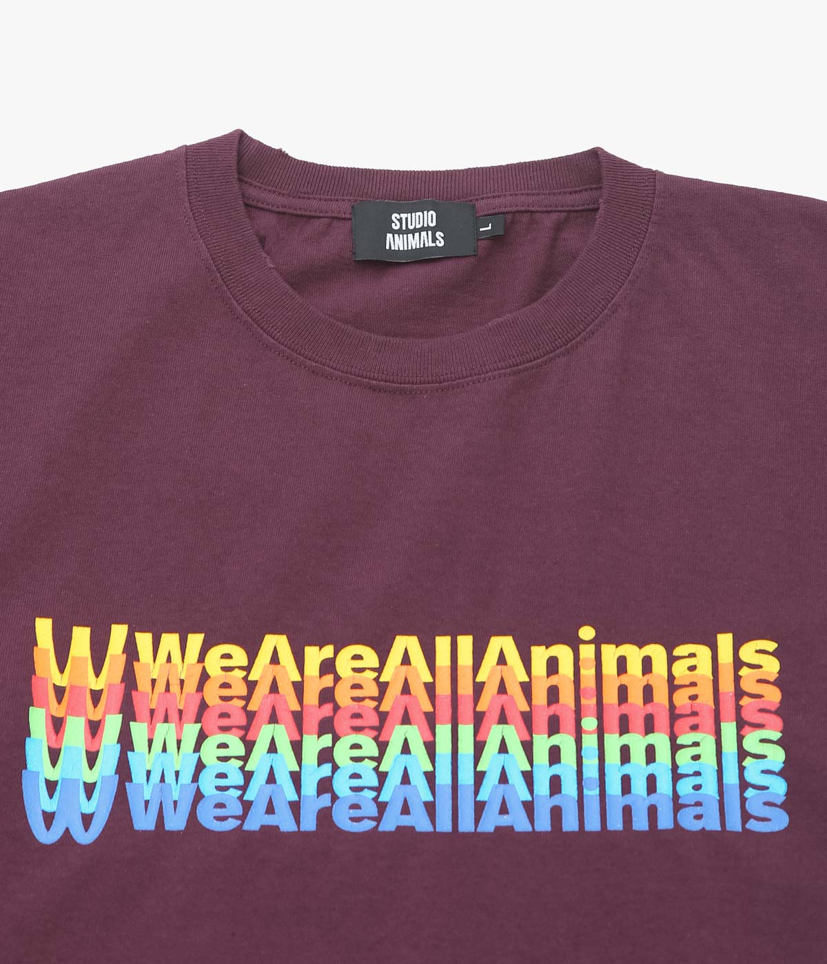 STUDIO ANIMALS ''“INVERTED ARCH” T-SHIRT'' (BURGUNDY)
