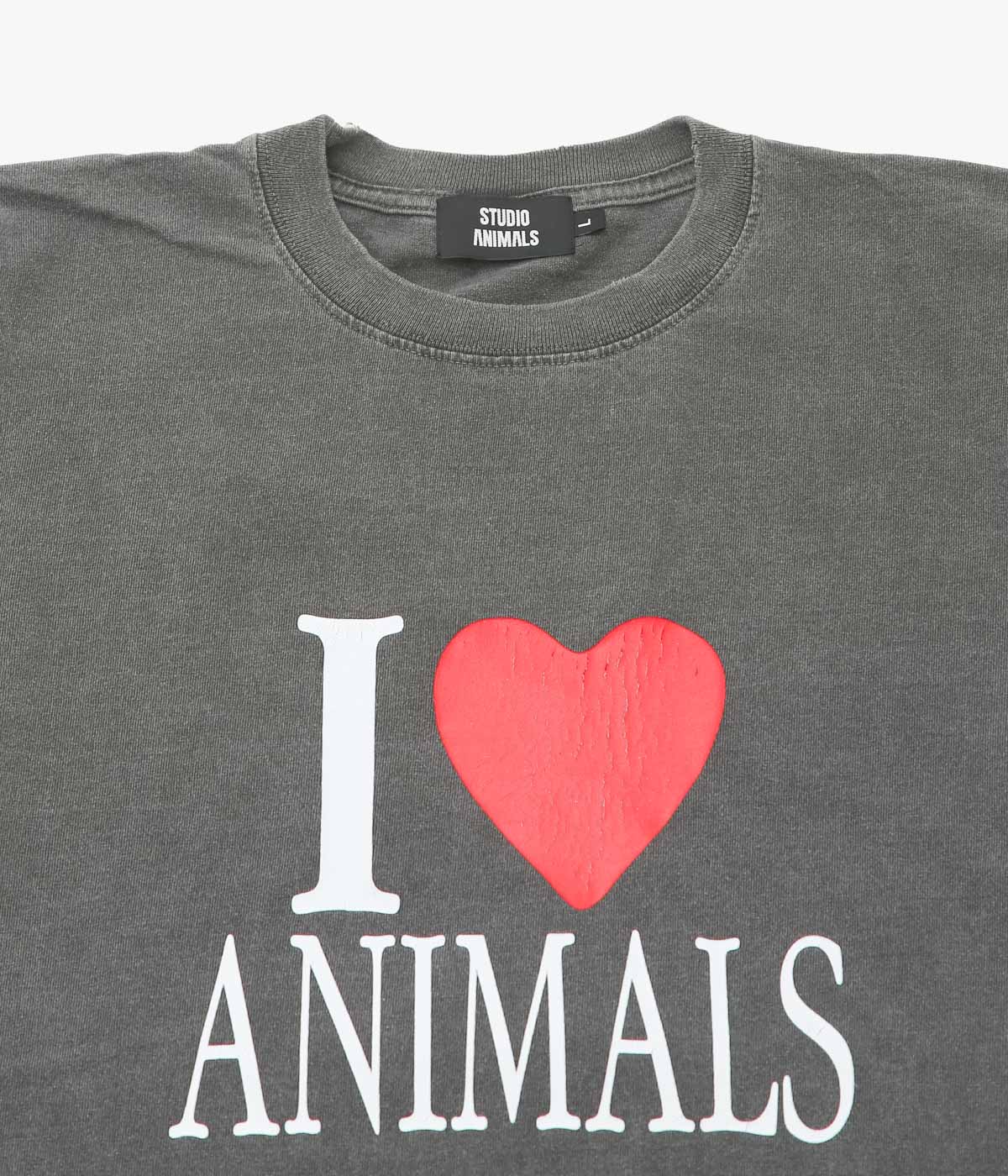 STUDIO ANIMALS ''“LOVE” T-SHIRT'' (FADED BLACK)