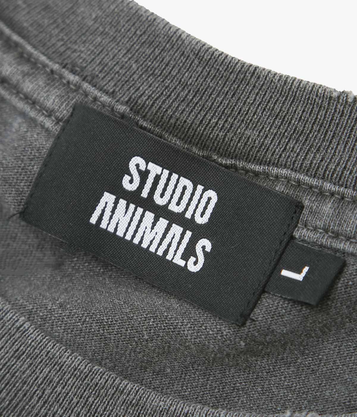 STUDIO ANIMALS ''“LOVE” T-SHIRT'' (FADED BLACK)