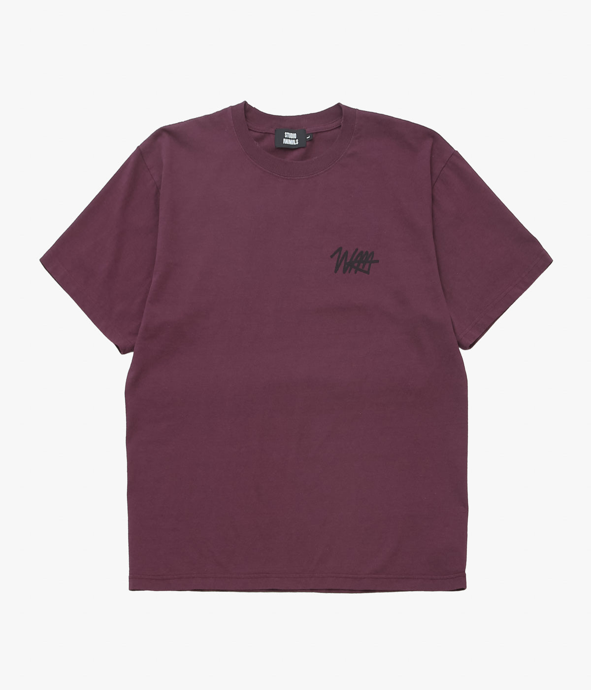 STUDIO ANIMALS ''“SCRIPT LOGO” T-SHIRT'' (BURGUNDY)