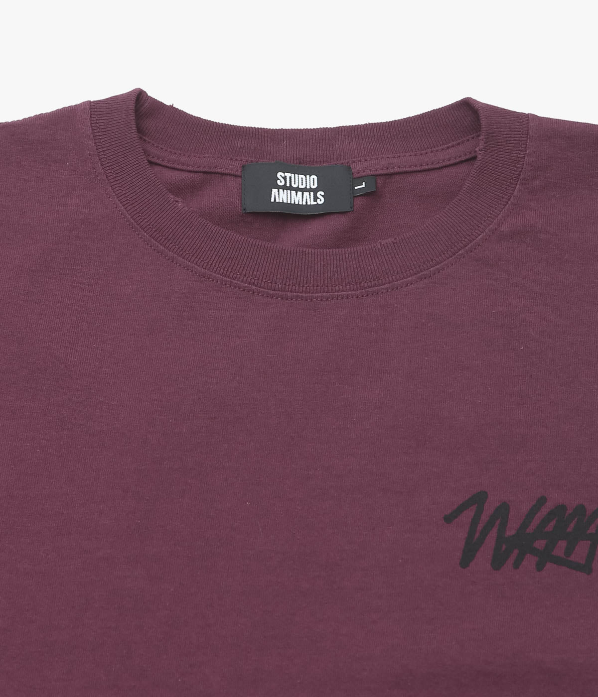 STUDIO ANIMALS ''“SCRIPT LOGO” T-SHIRT'' (BURGUNDY)