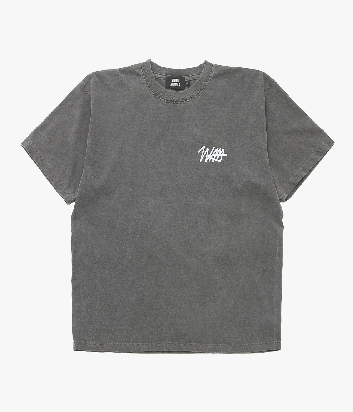 STUDIO ANIMALS ''“SCRIPT LOGO” T-SHIRT'' (FADED BLACK)