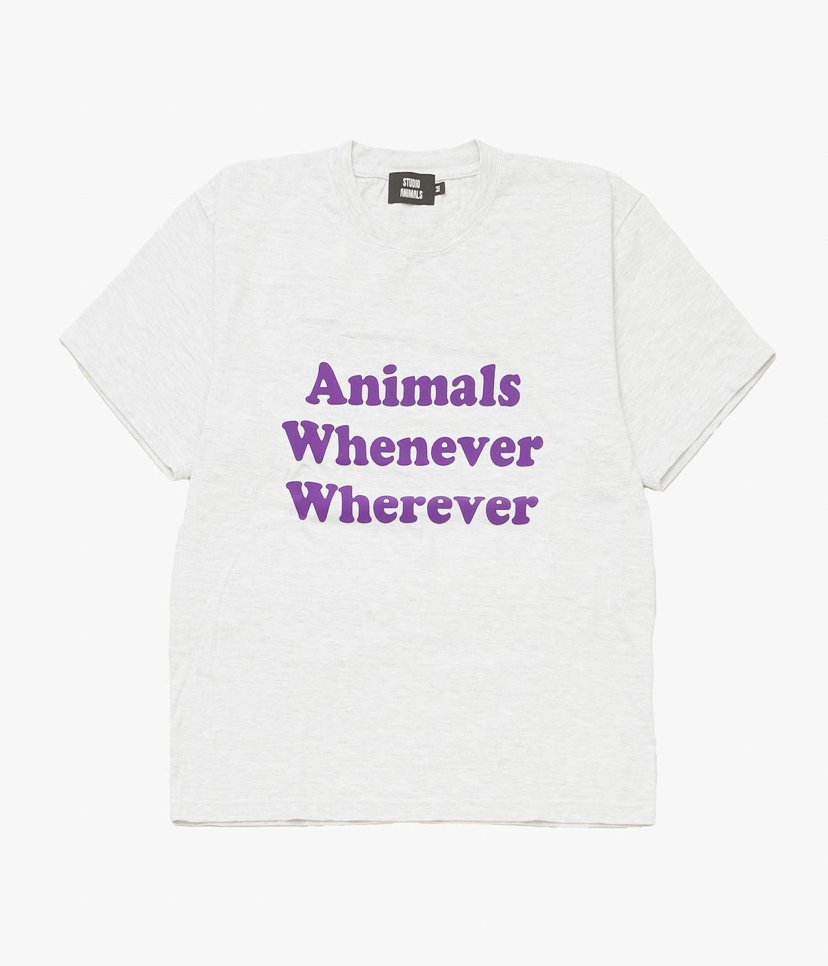 STUDIO ANIMALS ''“WHENEVER WHEREVER” T-SHIRT'' (ASH)