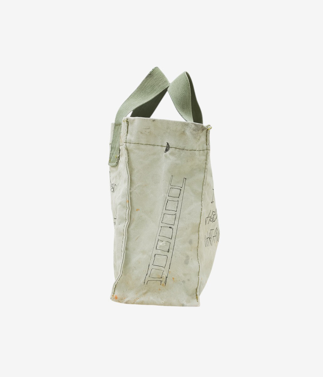 SWELL VINTAGE × MAIDENS SHOP WOMEN ''50's~ UNKNOWN TOTE BAG W/TAGGING'' (FADED OLIVE)