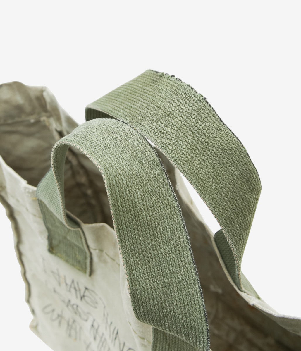 SWELL VINTAGE × MAIDENS SHOP WOMEN ''50's~ UNKNOWN TOTE BAG W/TAGGING'' (FADED OLIVE)