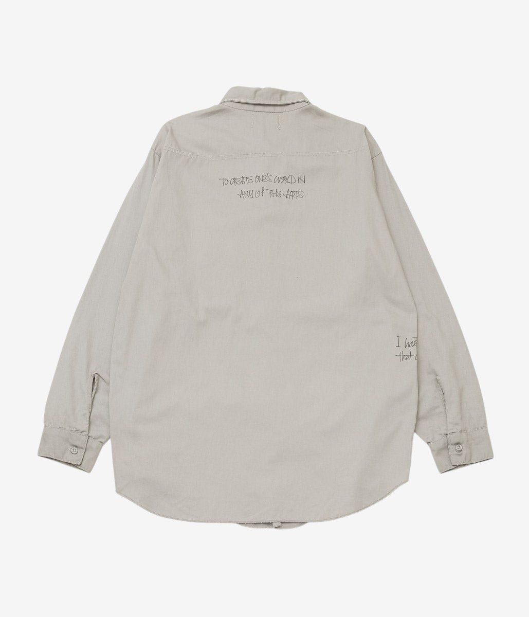 SWELL VINTAGE × MAIDENS SHOP WOMEN ''60's TWENTY GRAND WORK SHIRT W/TAGGING'' (GREY)