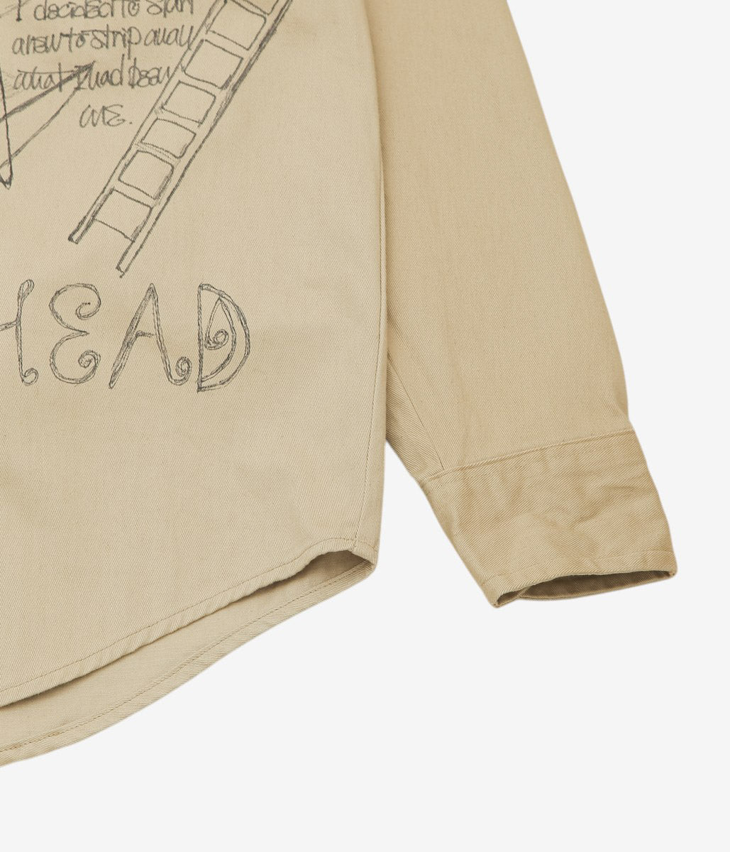 SWELL VINTAGE × MAIDENS SHOP WOMEN ''60's "WASHINGTON DC" SHIRT W/TAGGING'' (BEIGE)