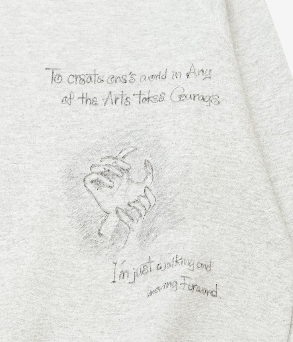 SWELL VINTAGE × MAIDENS SHOP WOMEN ''80-90's SWEAT SHIRT W/TAG | 3 "HANDS"'' (GREY)