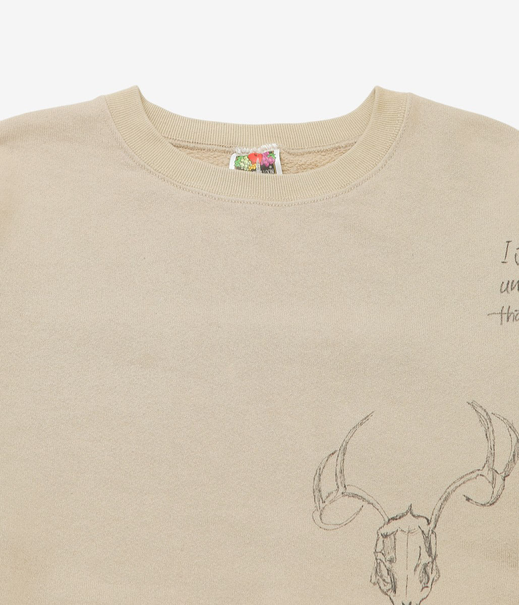 SWELL VINTAGE × MAIDENS SHOP WOMEN ''80-90's SWEAT SHIRT W/TAG6 "BONE"'' (BEIGE)