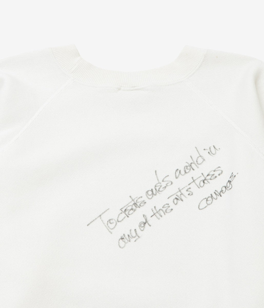 SWELL VINTAGE × MAIDENS SHOP WOMEN ''80-90's SWEAT SHIRT W/TAGGING | 1'' (WHITE)