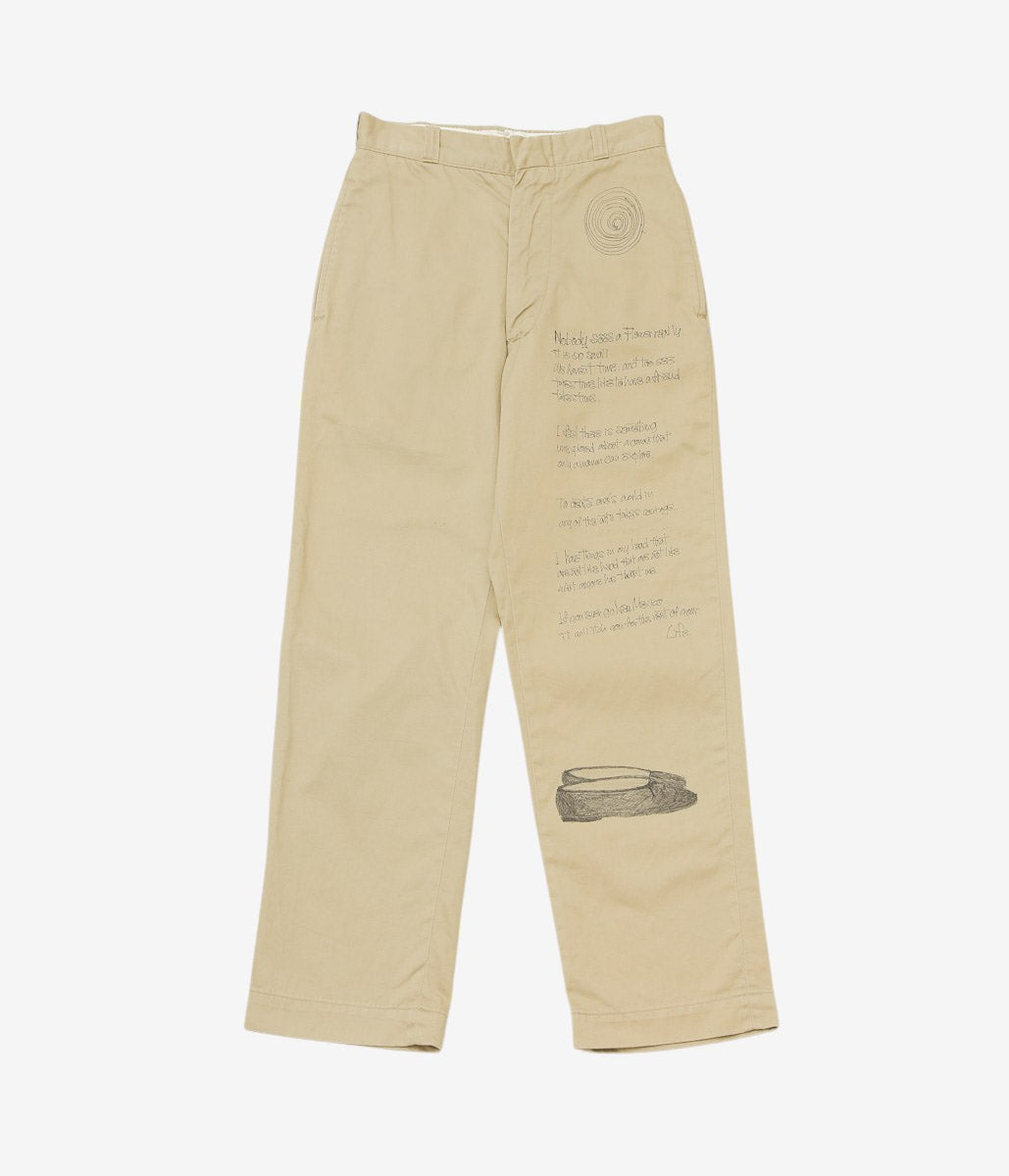 SWELL VINTAGE × MAIDENS SHOP WOMEN ''80'S US ARMY CHINO PANTS W/TAGGING'' (BEIGE)