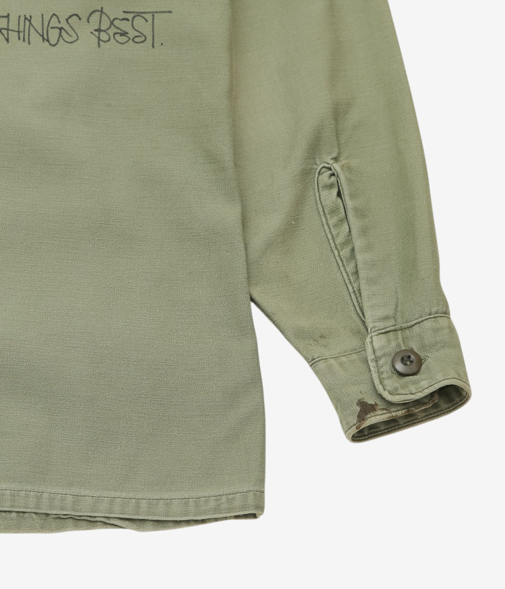 SWELL VINTAGE × MAIDENS SHOP WOMEN ''MILITARY SHIRT W/TAGGING | 1'' (GREEN)