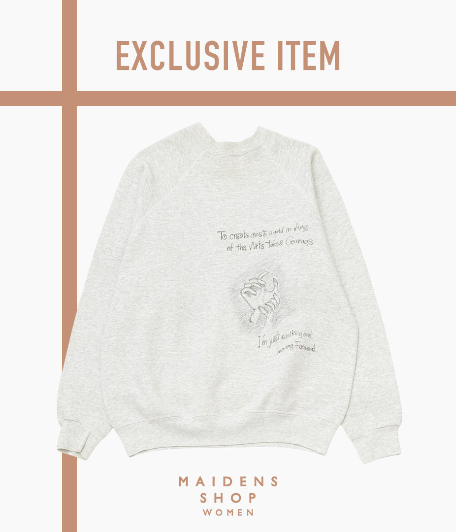SWELL VINTAGE × MAIDENS SHOP WOMEN ''80-90's SWEAT SHIRT W/TAG | 3 "HANDS"'' (GREY)
