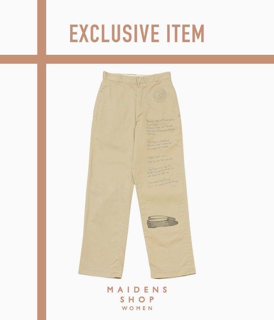 SWELL VINTAGE × MAIDENS SHOP WOMEN ''80'S US ARMY CHINO PANTS W/TAGGING'' (BEIGE)