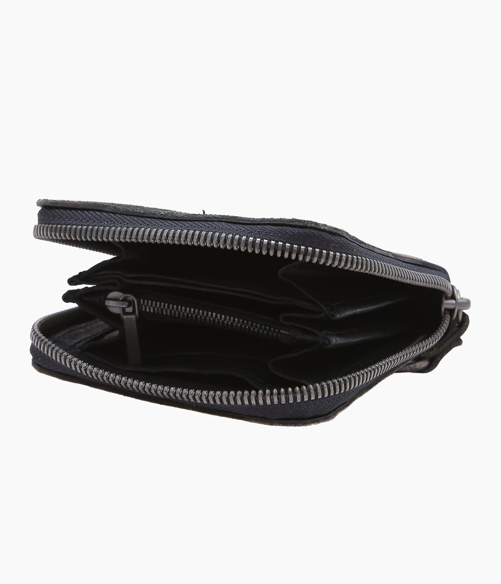 TAGLIOVIVO "ZIP WALLET S."(CULATTA SPACCATE REVERSE BLACK)