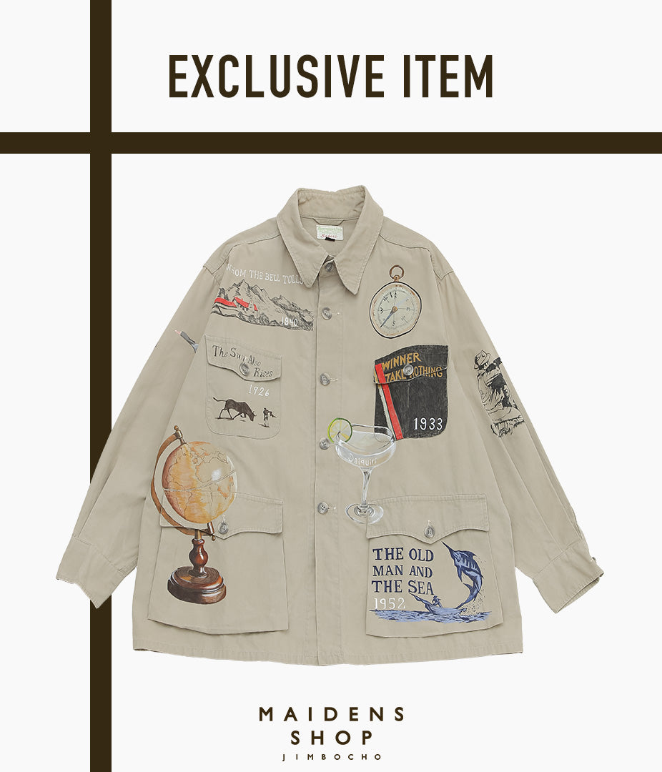 TAKURO NAKAMURA ''HANDPAINTED SHIRT ③ 60'S ABERCROMBIE & FITCH'' (ASSO)