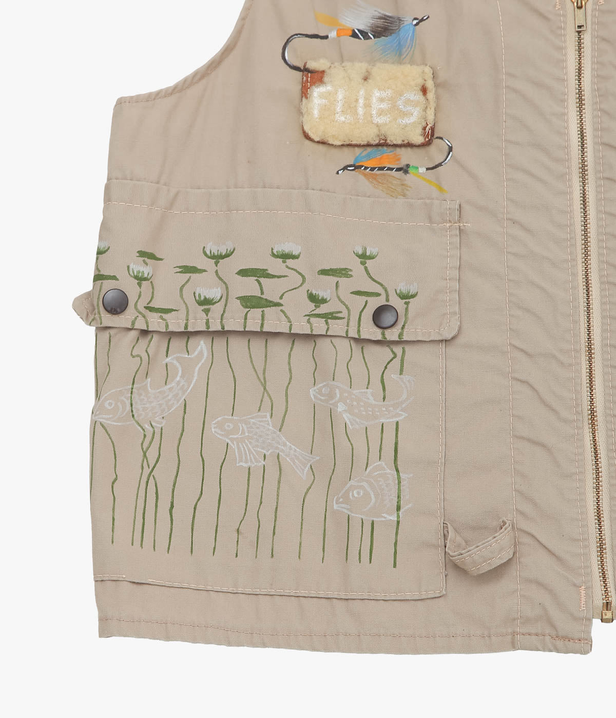 TAKURO NAKAMURA ''HANDPAINTED FISHING VEST ⑩ '' (ASSO)