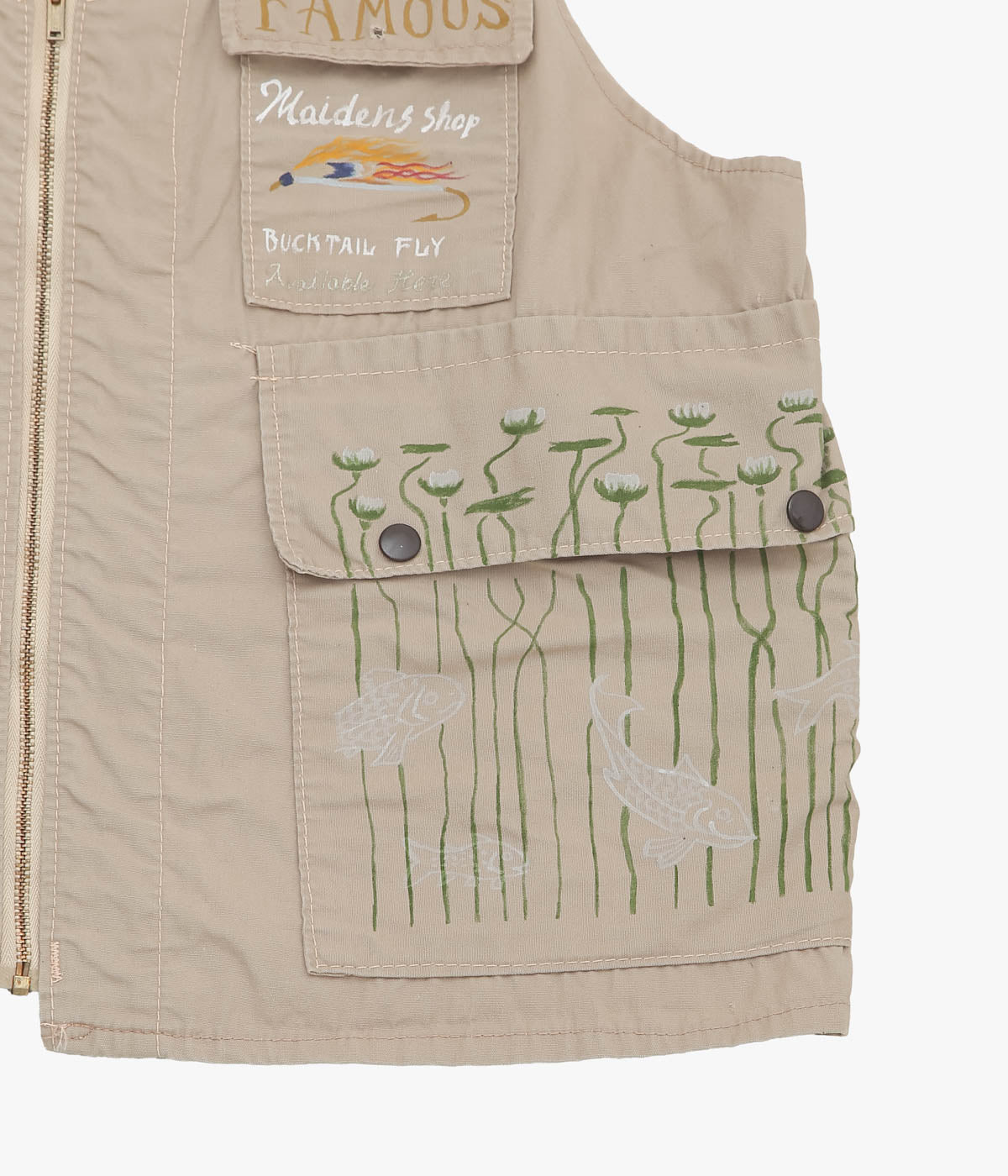 TAKURO NAKAMURA ''HANDPAINTED FISHING VEST ⑩ '' (ASSO)