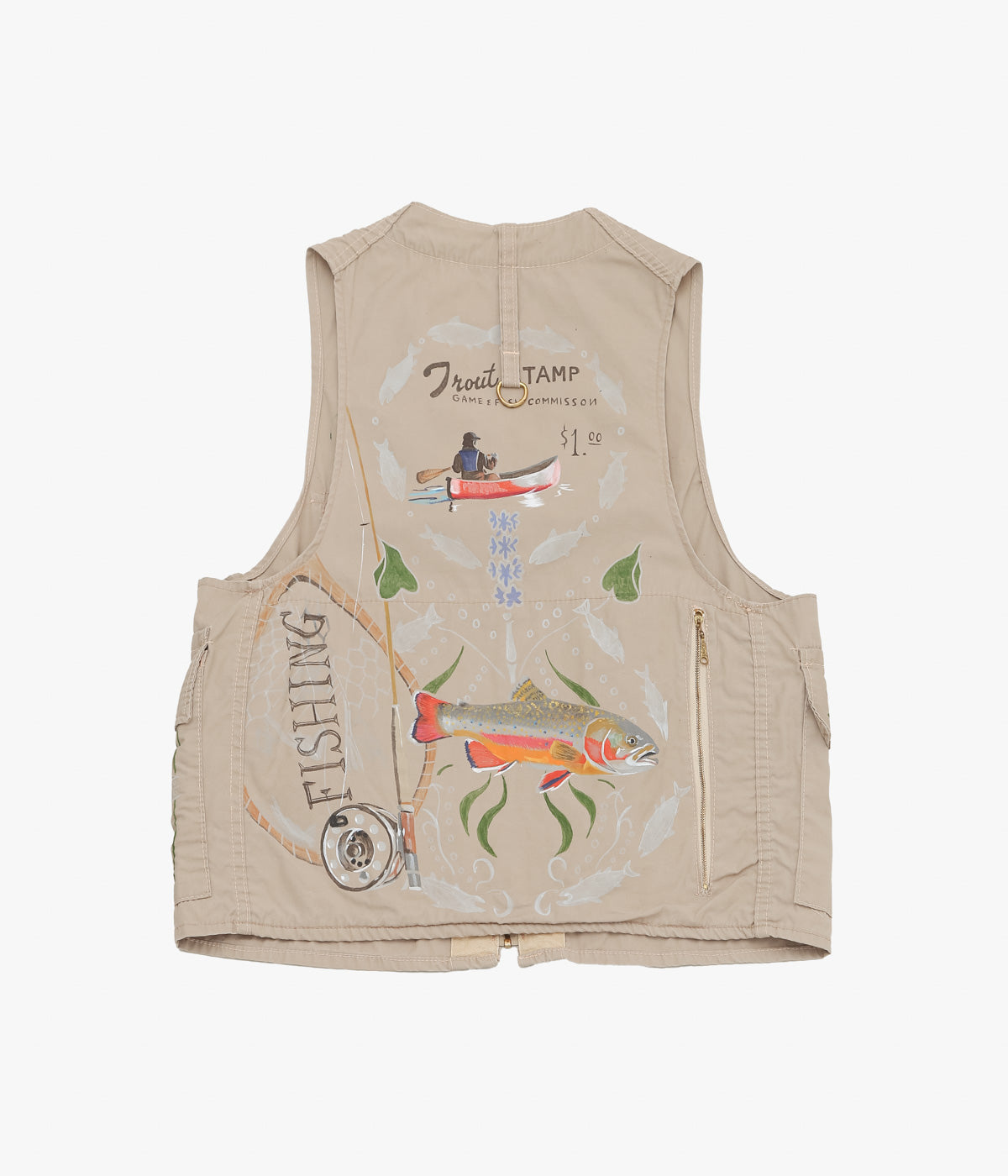 TAKURO NAKAMURA ''HANDPAINTED FISHING VEST ⑩ '' (ASSO)