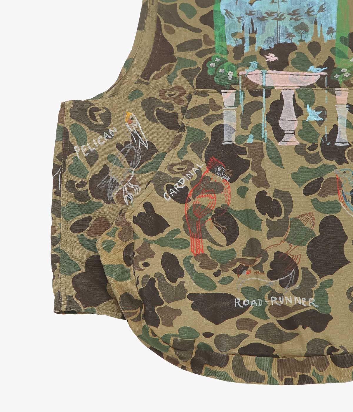 TAKURO NAKAMURA ''HANDPAINTED HUNTING VEST 11 CAMO'' (ASSO)