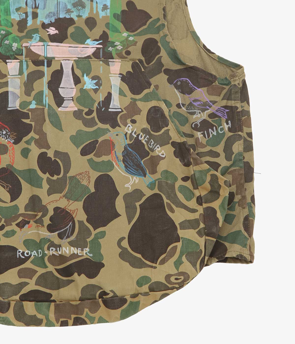 TAKURO NAKAMURA ''HANDPAINTED HUNTING VEST 11 CAMO'' (ASSO)