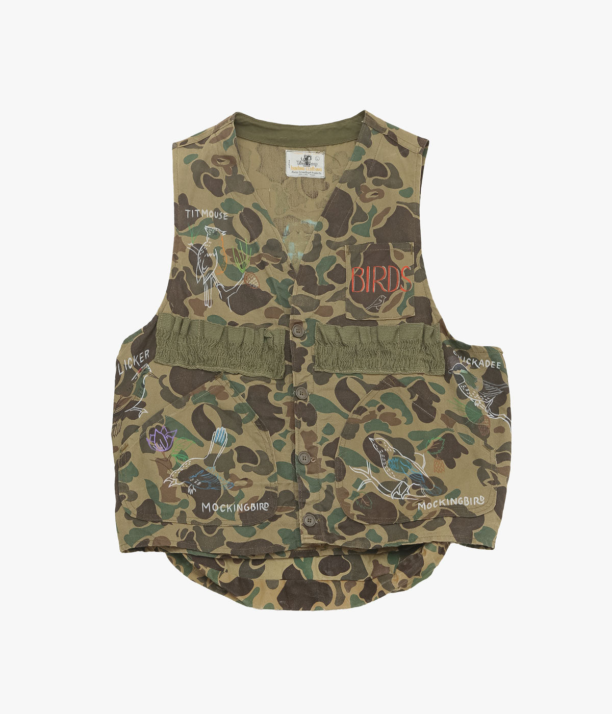 TAKURO NAKAMURA ''HANDPAINTED HUNTING VEST 11 CAMO'' (ASSO)