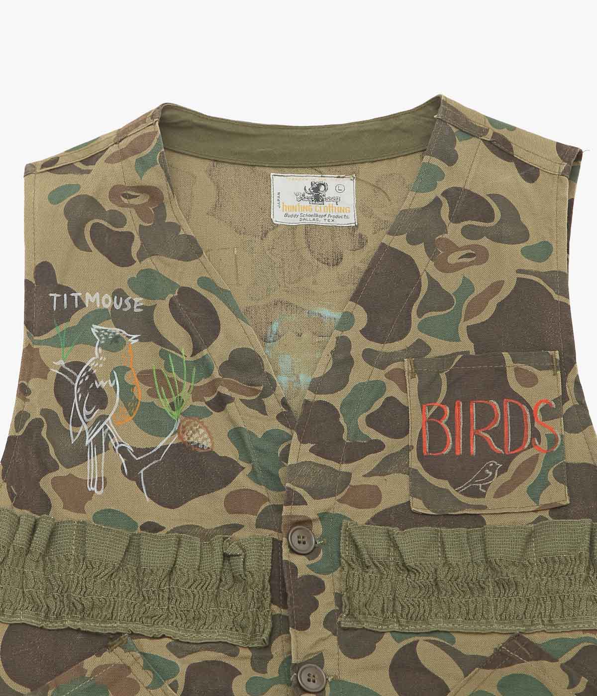 TAKURO NAKAMURA ''HANDPAINTED HUNTING VEST 11 CAMO'' (ASSO)