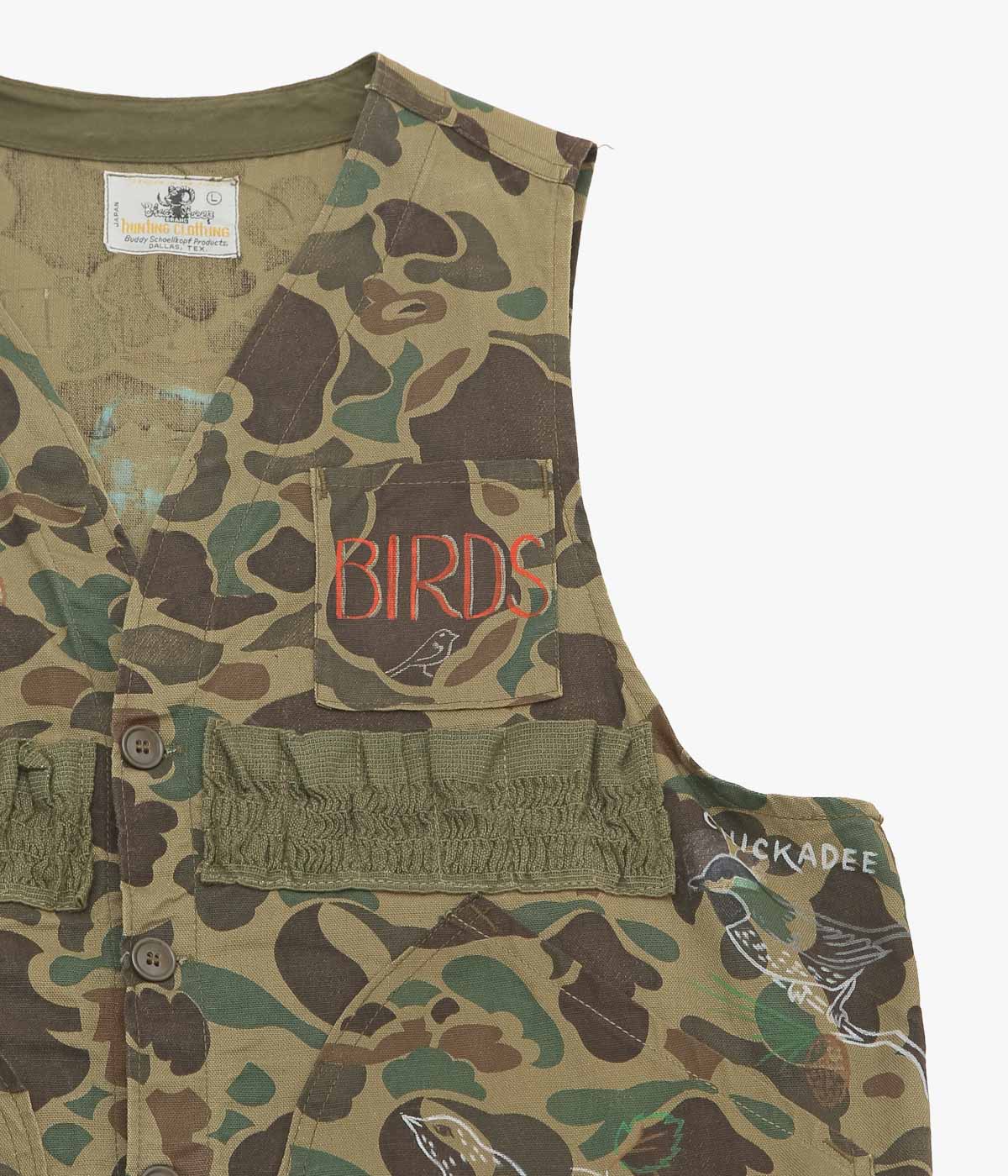 TAKURO NAKAMURA ''HANDPAINTED HUNTING VEST 11 CAMO'' (ASSO)