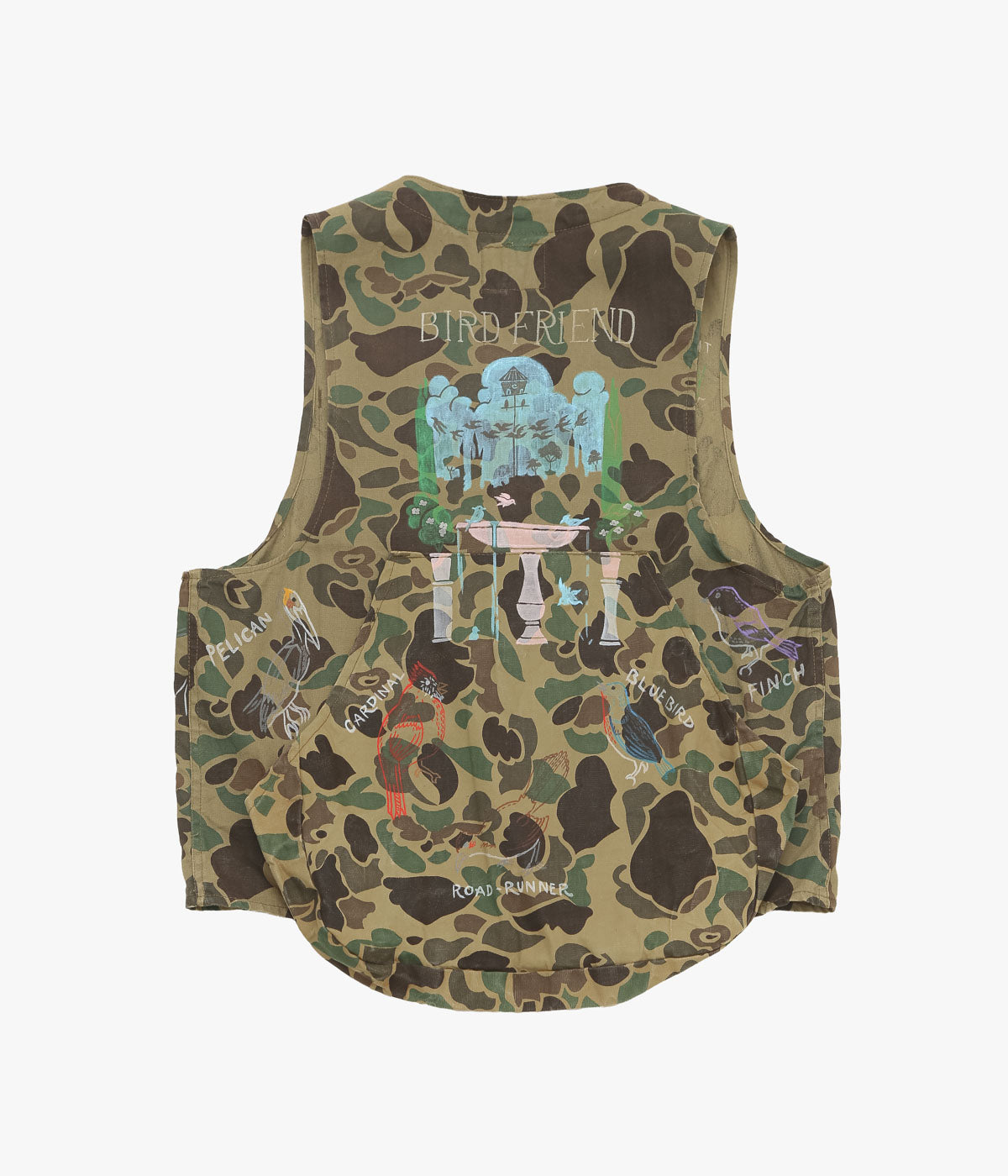 TAKURO NAKAMURA ''HANDPAINTED HUNTING VEST 11 CAMO'' (ASSO)