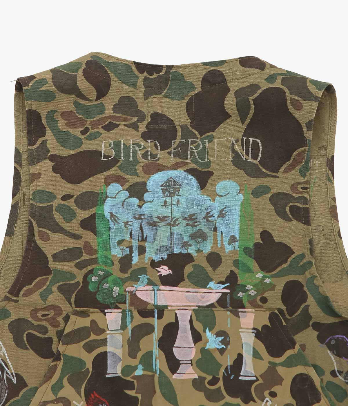 TAKURO NAKAMURA ''HANDPAINTED HUNTING VEST 11 CAMO'' (ASSO)