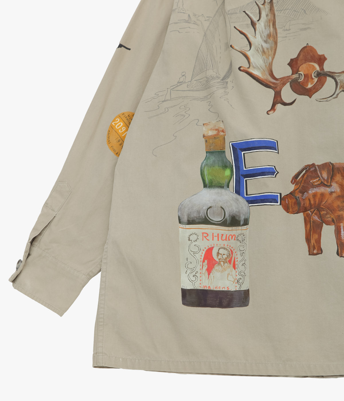 TAKURO NAKAMURA ''HANDPAINTED SHIRT ③ 60'S ABERCROMBIE & FITCH'' (ASSO)