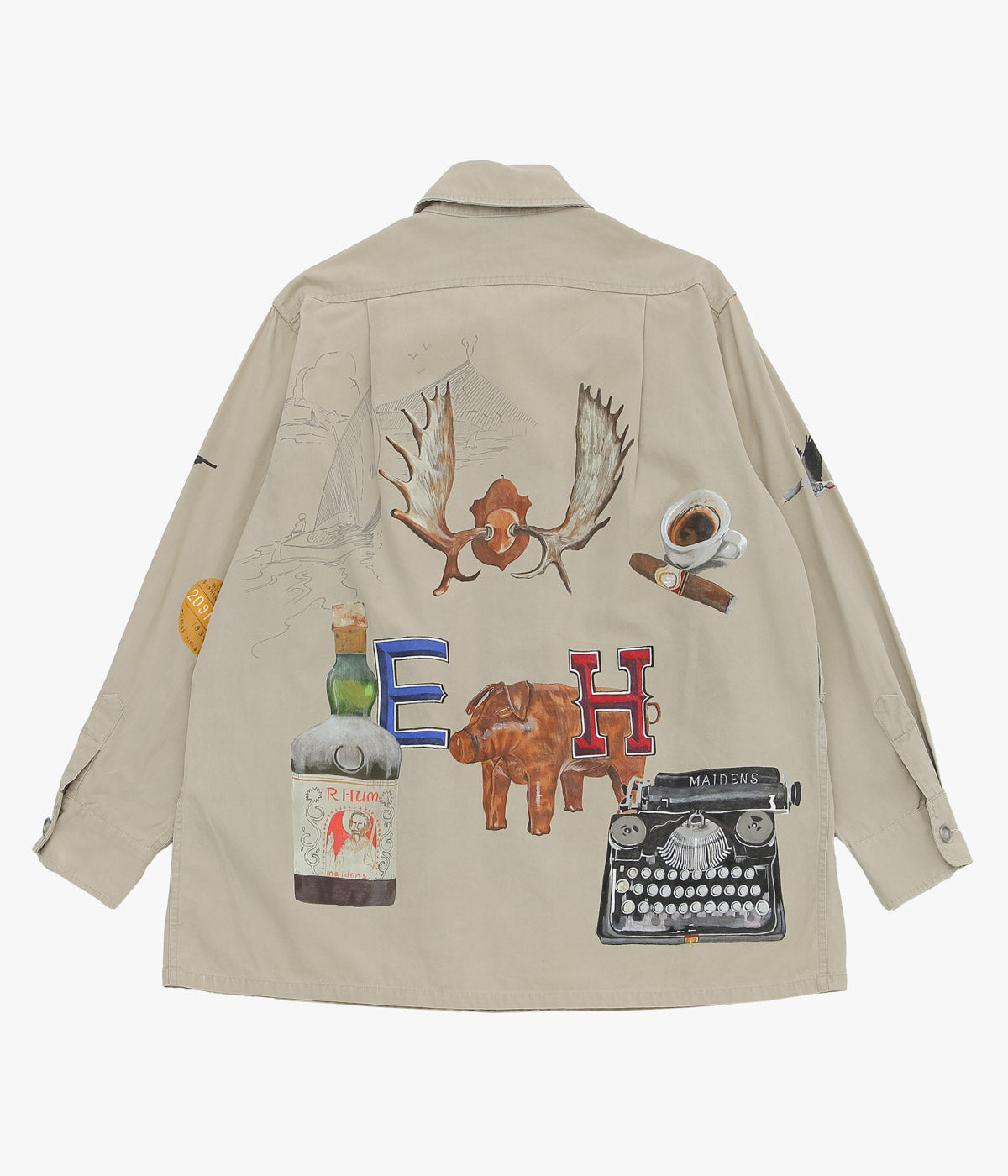 TAKURO NAKAMURA ''HANDPAINTED SHIRT ③ 60'S ABERCROMBIE & FITCH'' (ASSO)