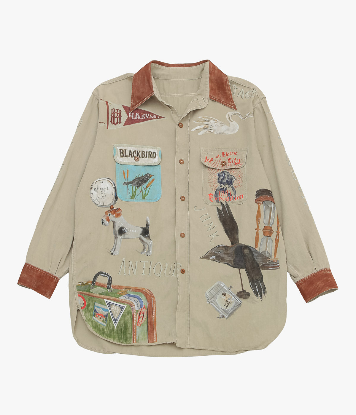 TAKURO NAKAMURA ''HANDPAINTED SHIRT ⑥ 50'S 2TONE'' (ASSO)