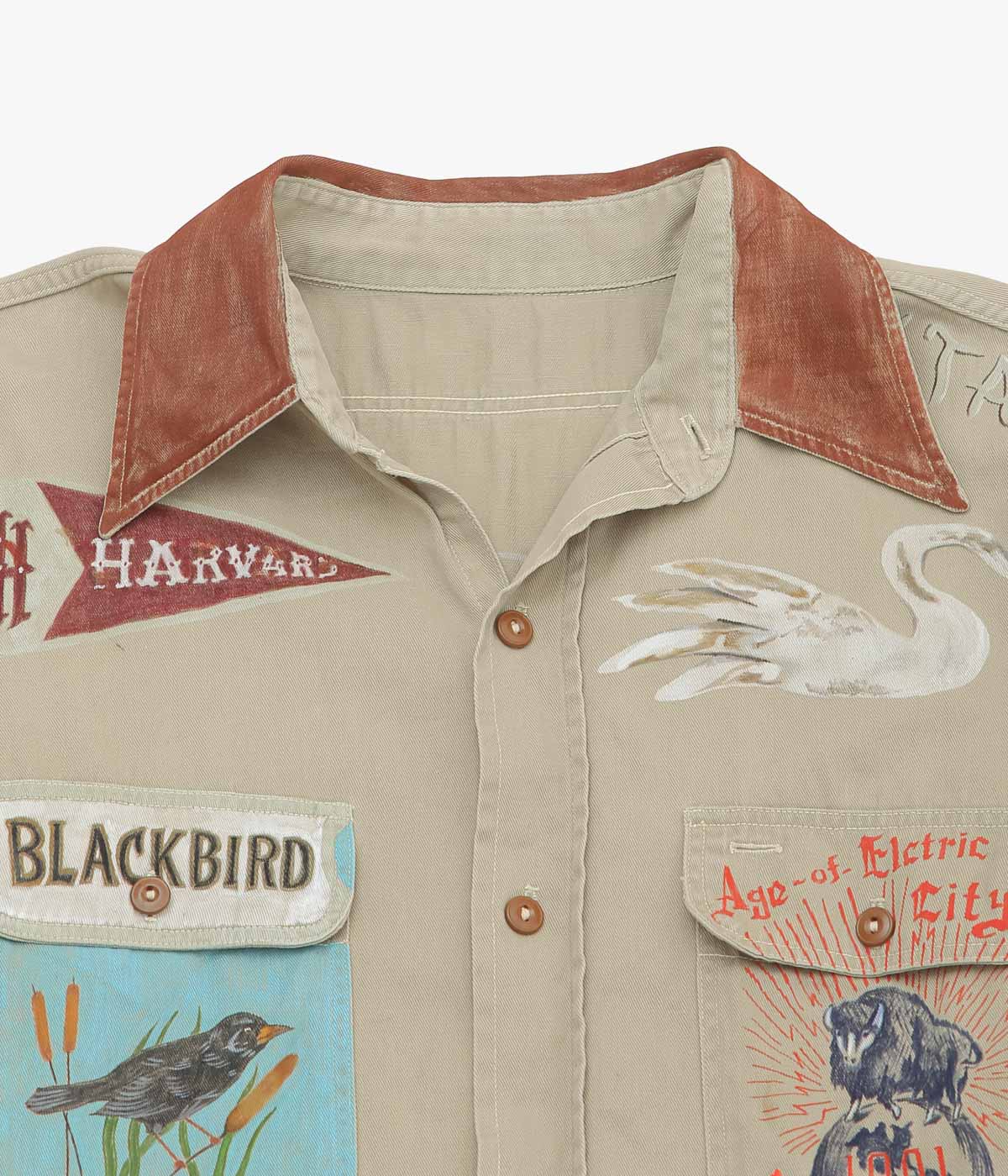 TAKURO NAKAMURA ''HANDPAINTED SHIRT ⑥ 50'S 2TONE'' (ASSO)