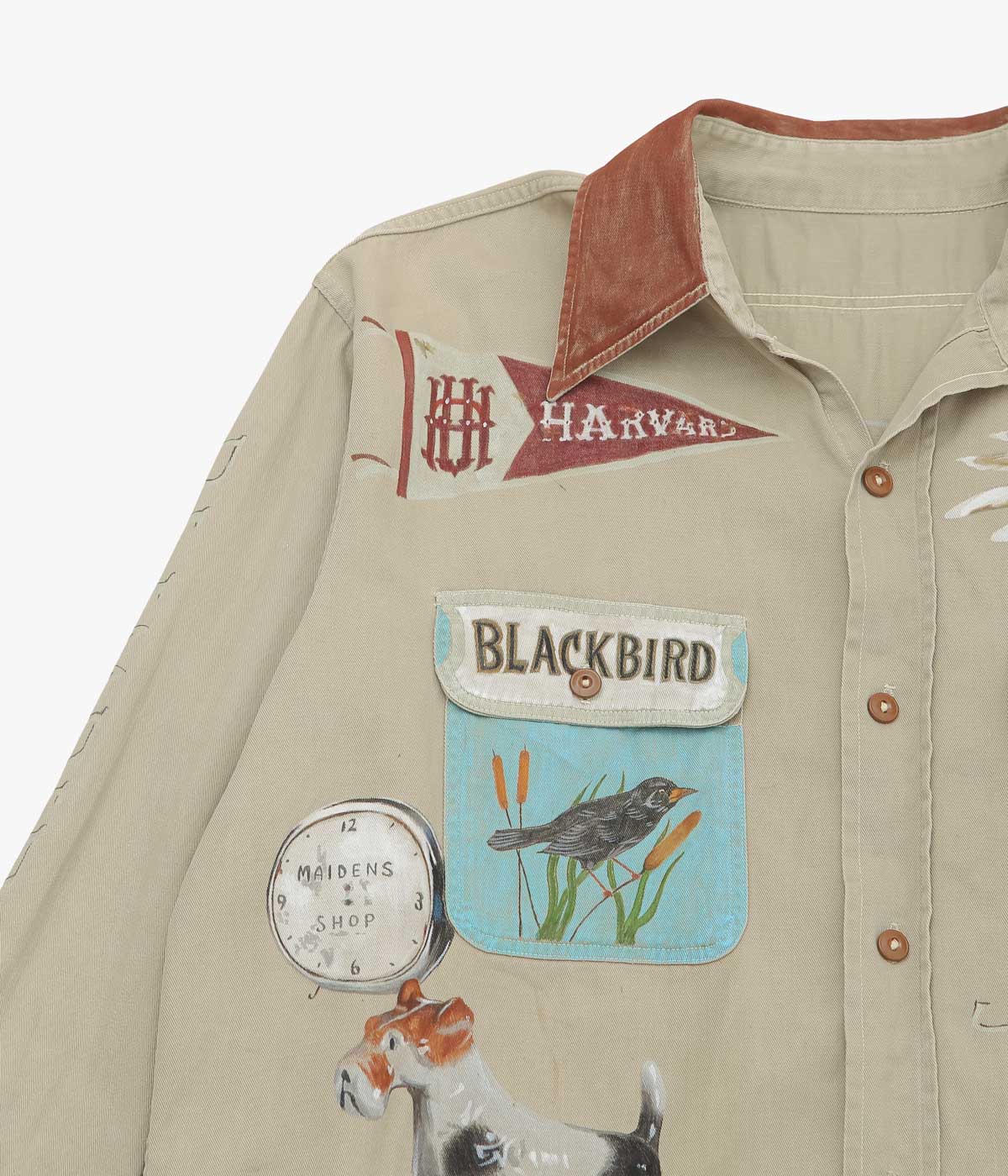 TAKURO NAKAMURA ''HANDPAINTED SHIRT ⑥ 50'S 2TONE'' (ASSO)