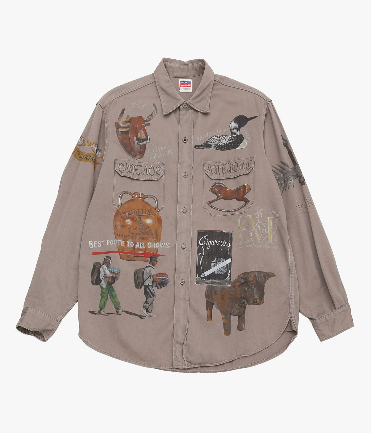 TAKURO NAKAMURA ''HANDPAINTED SHIRT ⑦ 50'S BIG MAC'' (ASSO)