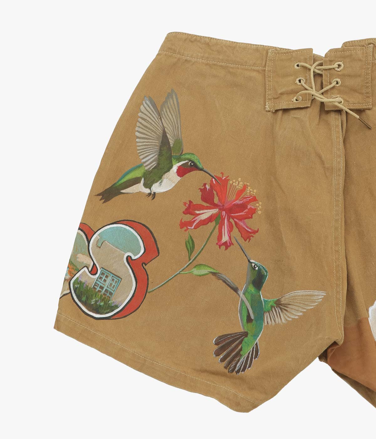TAKURO NAKAMURA ''HANDPAINTED SHORTS 20'S SPALDING 17'' (BEIGE)